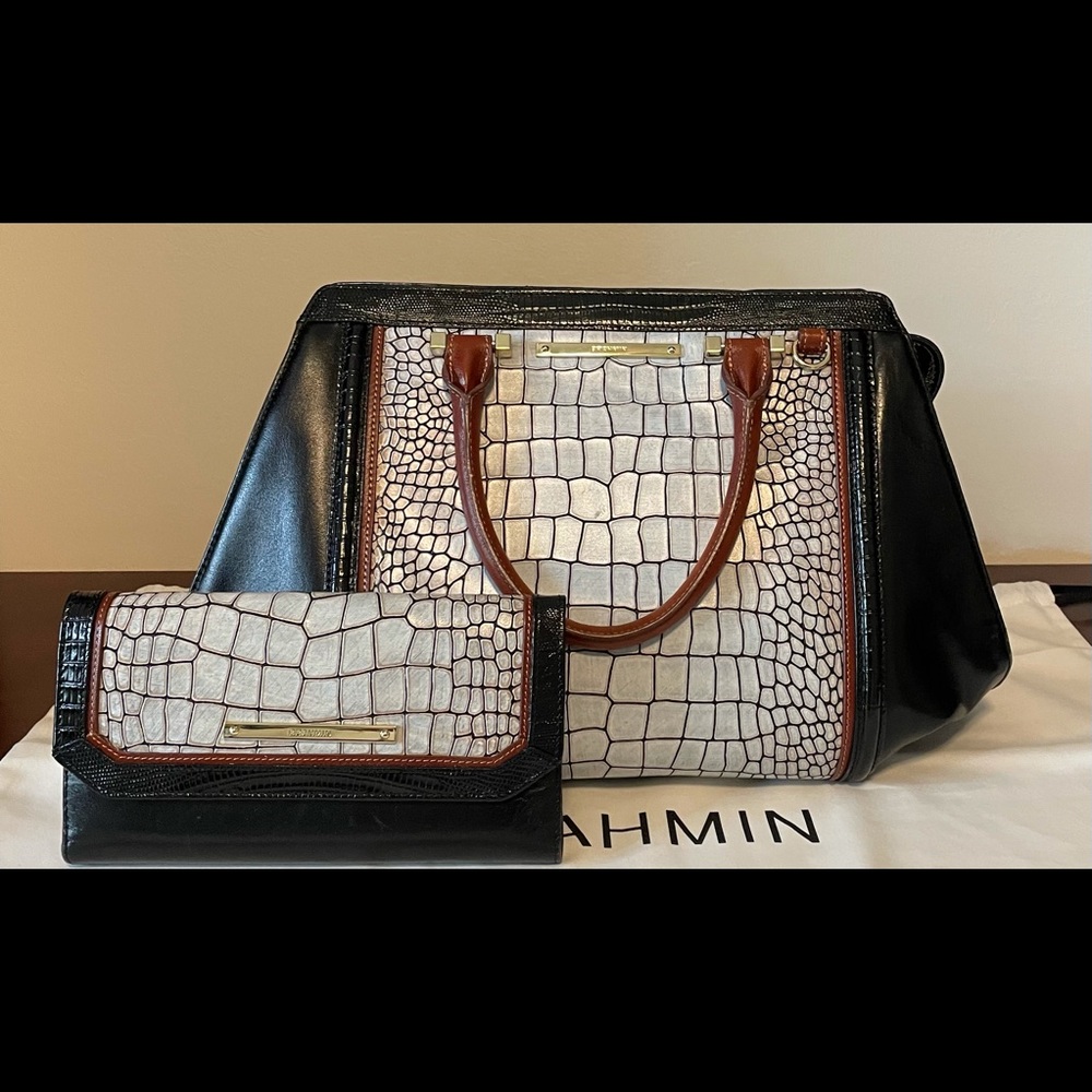 Brahmin Arden Satchel and Checkbook Wallet